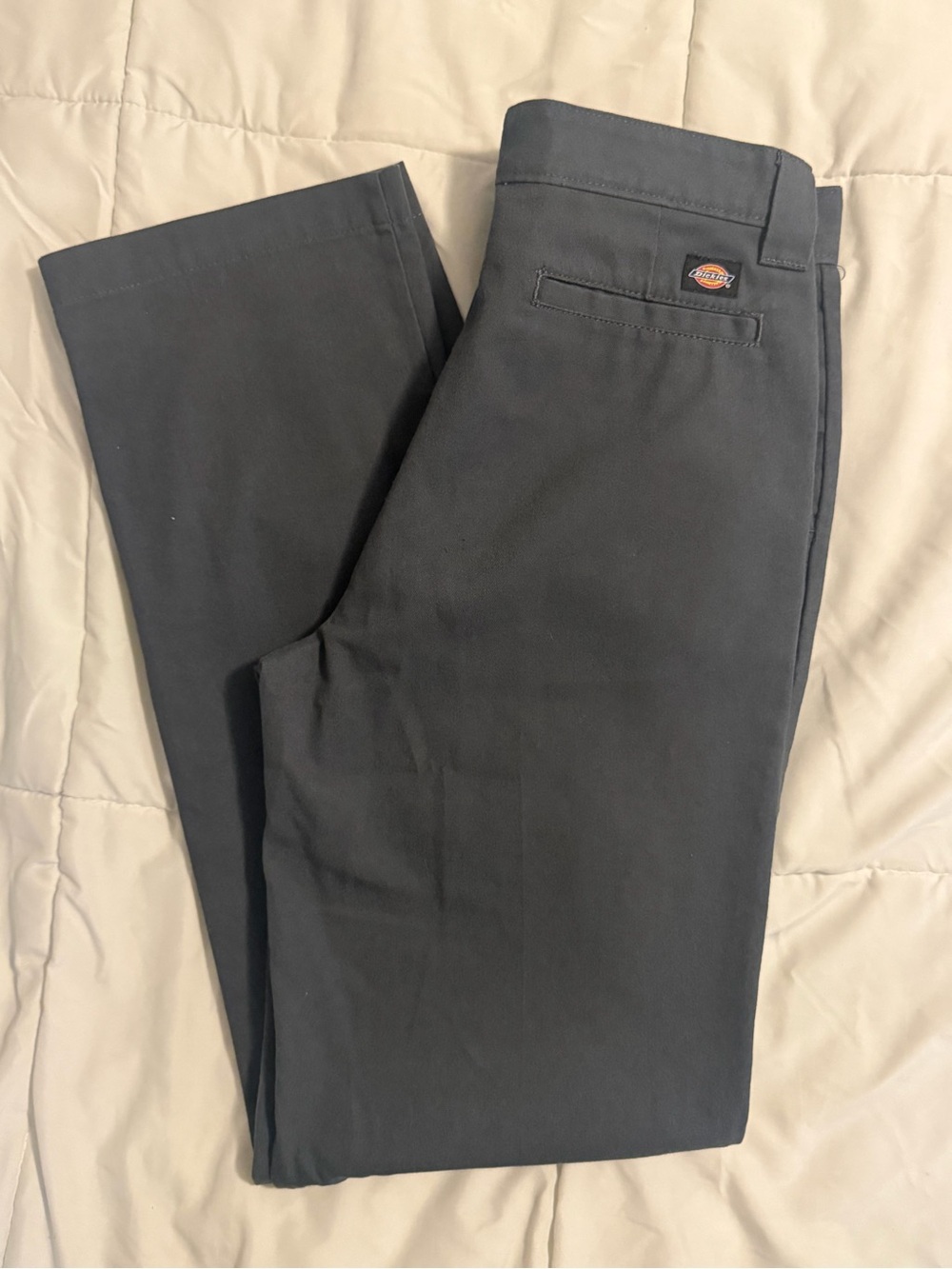 Dickies Men’s Dark Gray Straight Leg Dress Pants - Picture 2 of 4